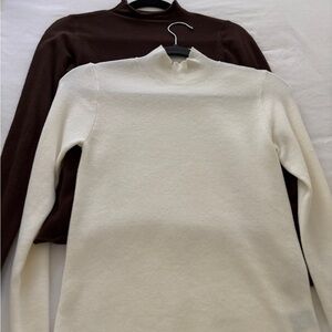 Brown and White Long Sleeves